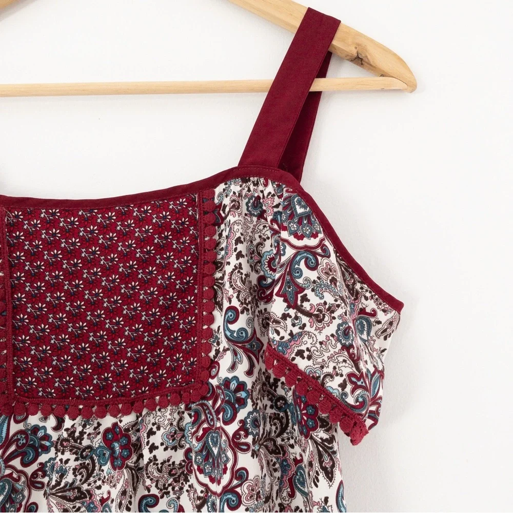 Xhilaration Paisley Floral Off The Shoulder Dress